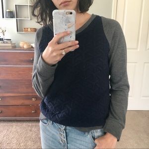 SOLD! Harlowe & Graham quilted sweatshirt